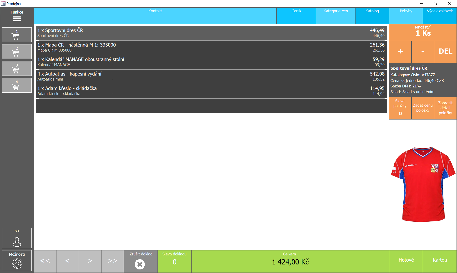Moderní styl prodejny je určený pro práci na dotykových obrazovkách, vhodný zejména pro prodej přes čárové kódy  Moderní styl prodejny je určený pro práci na dotykových obrazovkách, vhodný zejména pro prodej přes čárové kódy