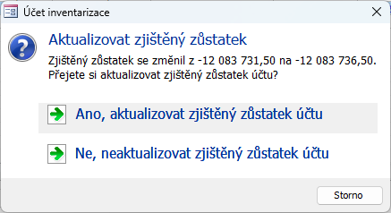 Dotaz na opravu zůstatku Dotaz na opravu zůstatku