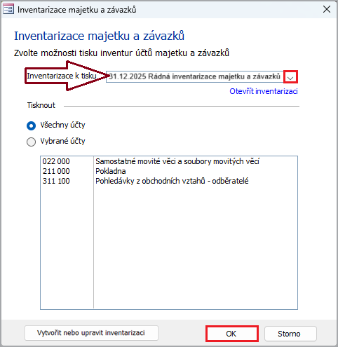 Inventarizace k tisku Inventarizace k tisku