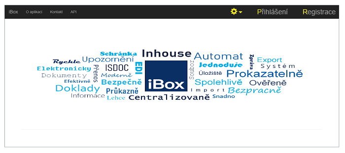 Úvodní obrazovka webové aplikace Solitea iBox