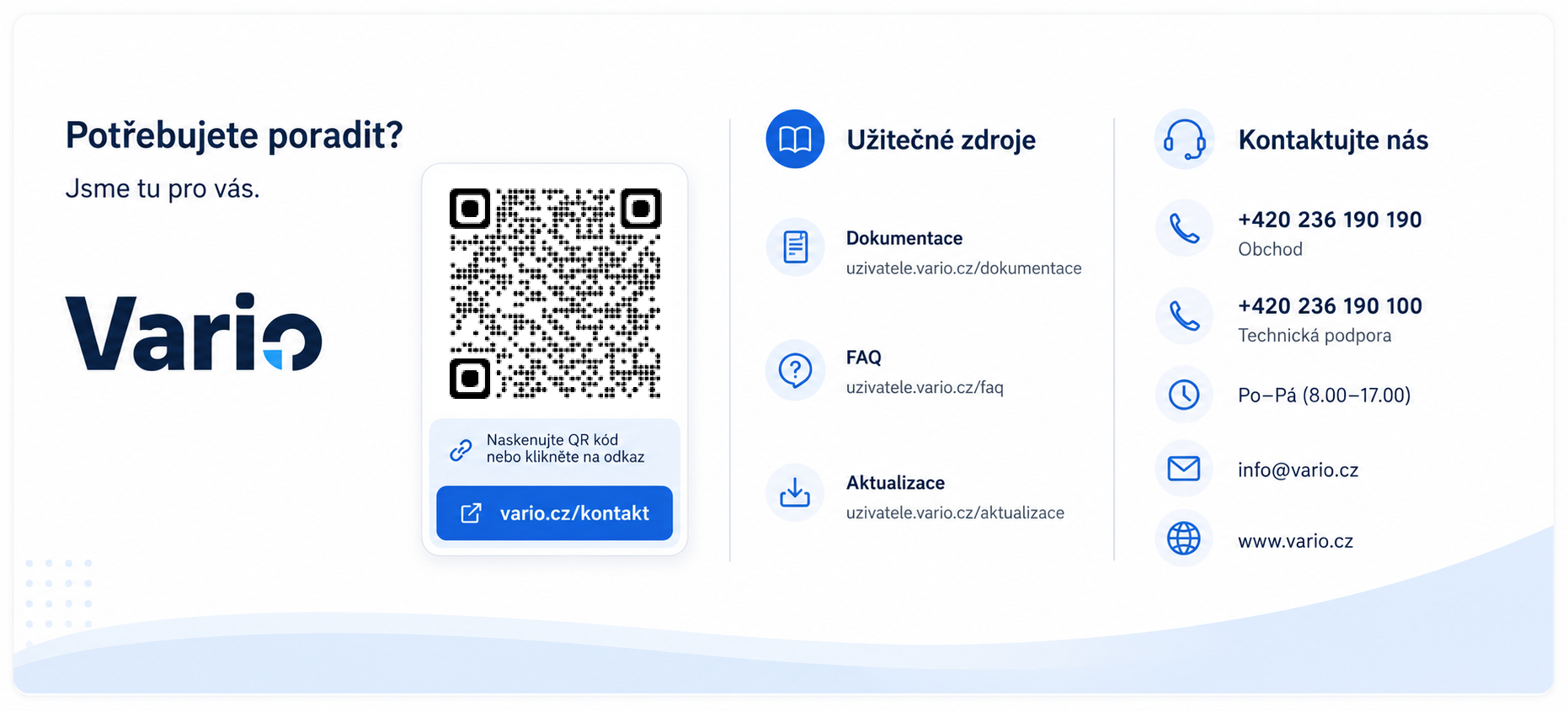 Zákaznická podpora Vario